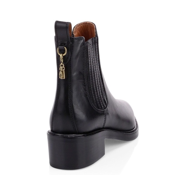 SALE💥💥 COACH Bowery Chelsea Block Heel Ankle Boots Genuine Leather Black - Picture 12 of 13